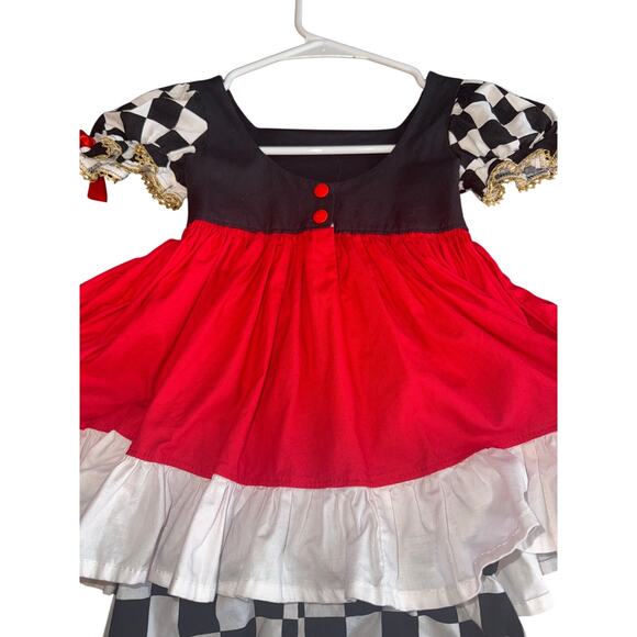 BBOJ Queen of Hearts Dress 2T Disney Alice in Wonderland Boutique Costume - Picture 12 of 14